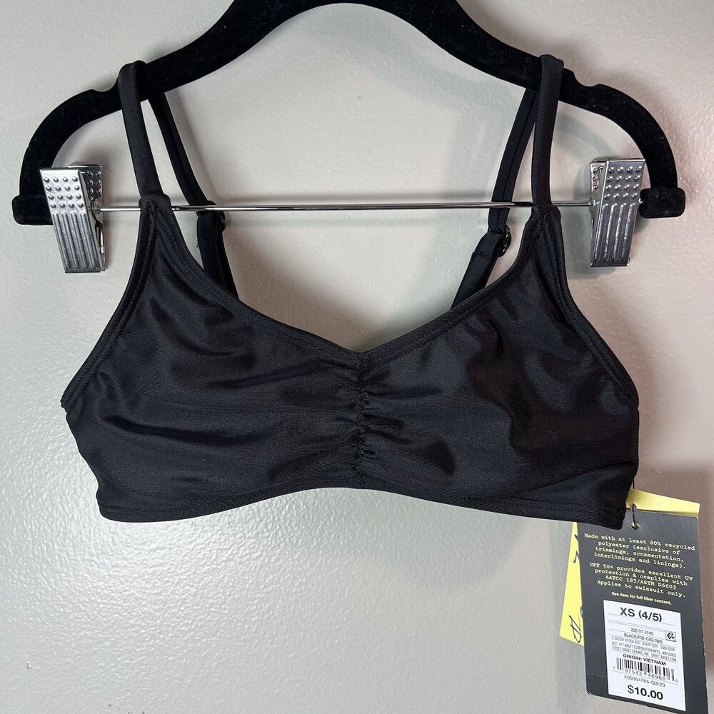 Art Class Black Bikini‎ Top with adjustable straps, size xs (4/5)